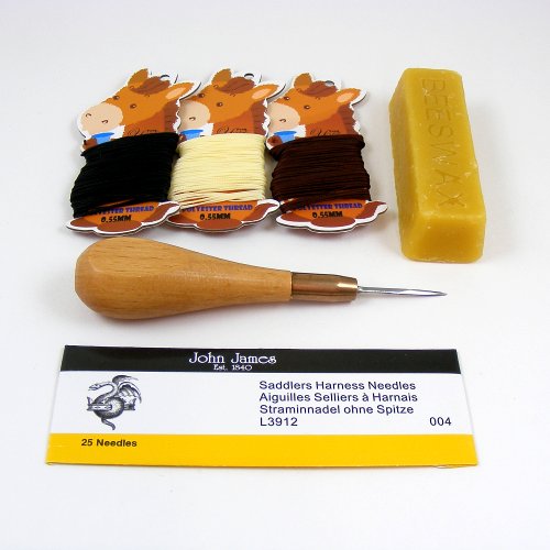 Simple Leather Stitching Kit Synthetic Threads artisanleather.co.uk