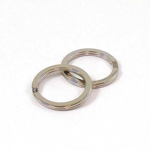 Flat Plate Rings 26mm FLAT Nickel Plated Split Rings x 10 - artisanleather.co.uk
