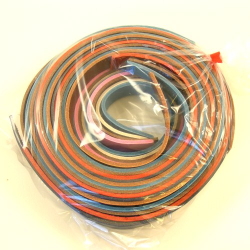 25mm Leather Strips Mixed Colours 500g Pack artisanleather.co.uk