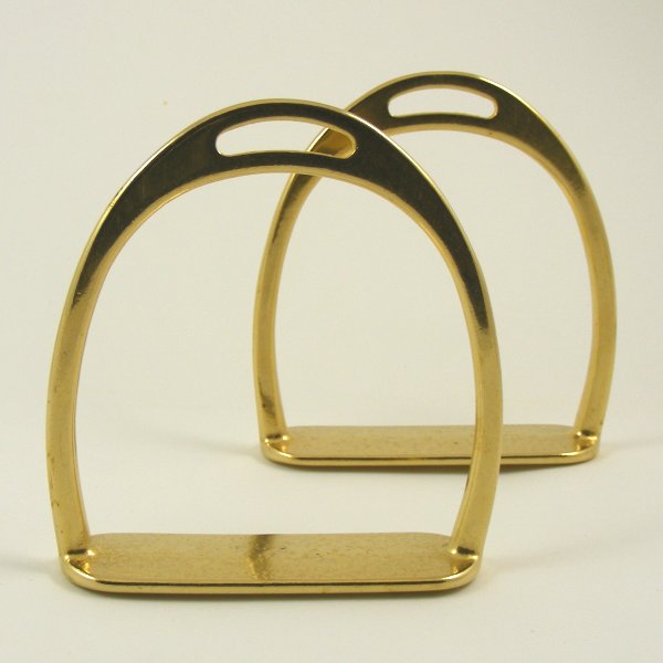 Small Brass Rocking Horse Stirrups artisanleather.co.uk