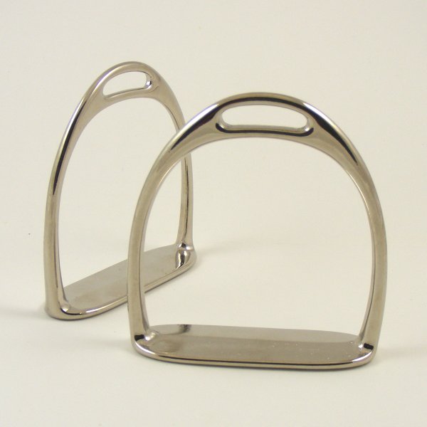 Small Nickel Silver Rocking Horse Stirrups artisanleather.co.uk