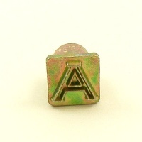 12mm Modern Letter A Embossing Stamp