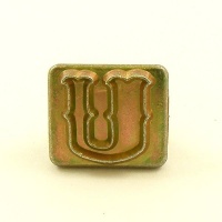 HALF PRICE 19mm Decorative Letter U Embossing Stamp