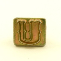 HALF PRICE 19mm Decorative Letter U Embossing Stamp