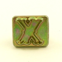 HALF PRICE 19mm Decorative Letter X Embossing Stamp