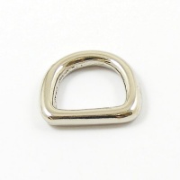 16mm 5/8'' Nickel Plated Rounded Heavy D Ring