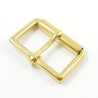 Cast Single Roller Buckles - Brass - artisanleather.co.uk