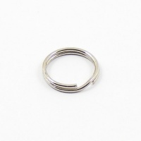 10 Small 12mm Split Rings Nickel Plated