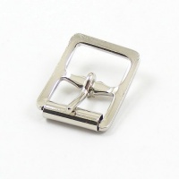 16mm Stamped Whole Roller Buckle - Nickel Plate