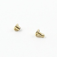 4.5mm Double Cap Brass Plated Rivets x 100