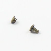 6mm Double Cap Antiqued Brass Rivets Pack of 100