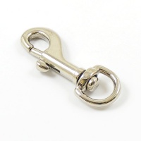 12mm Small Nickel Plated Trigger Clip Round Eye