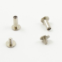 13mm Leather Joining Screw - Nickel Plated - 10pk