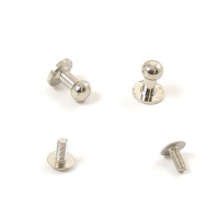Large Tall Sam Browne Stud - Silver - Pack of 2