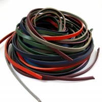 6mm Leather Strips - Mixed Colours - 500g Pack
