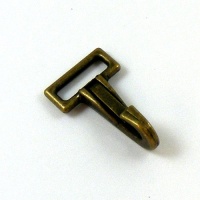 Mini Snap Clip Antiqued Brass Effect 19mm Eye