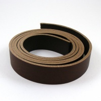 3-3.5mm Jeans Belt Soft Leather Strip - Walnut Brown