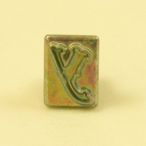 HALF PRICE 12mm Lower Case Letter y Embossing Stamp